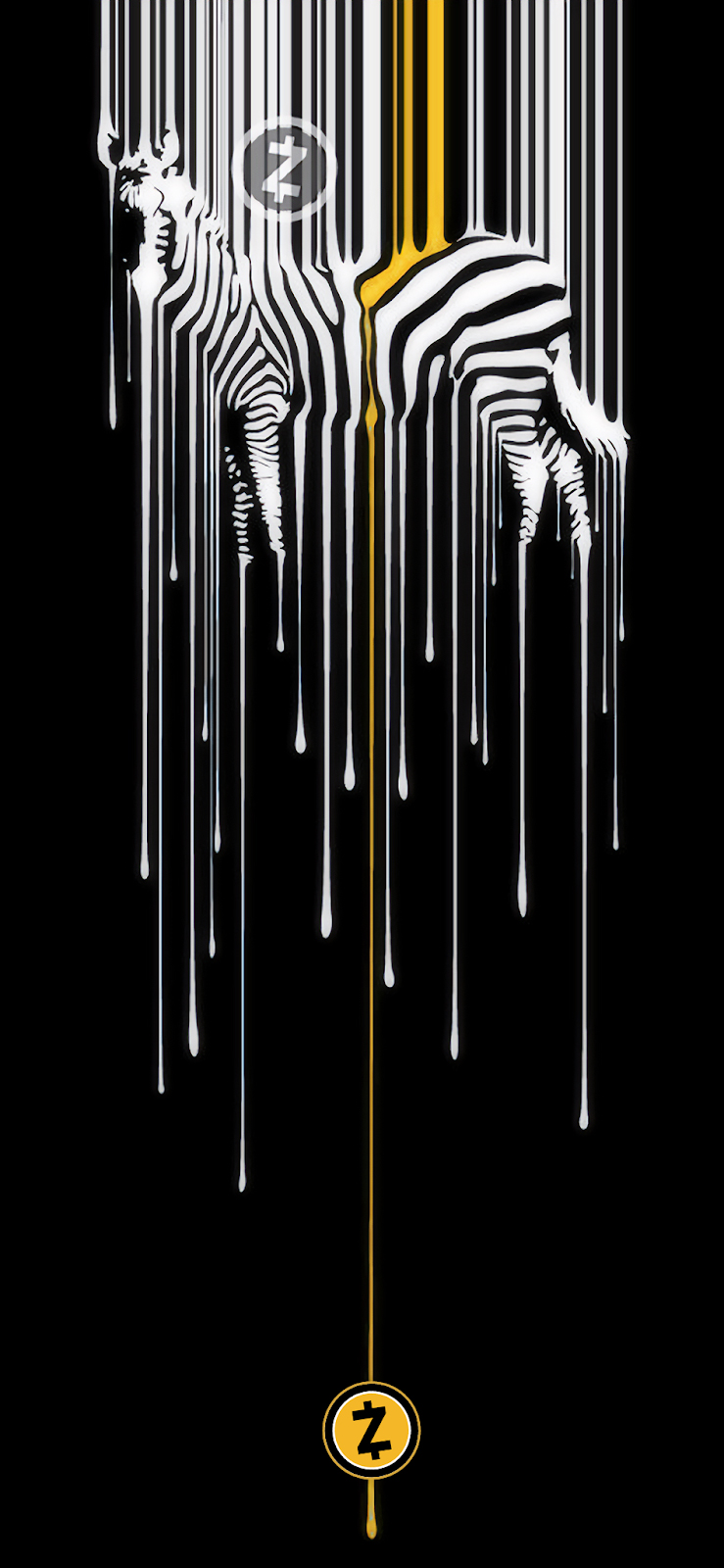 Illustration of dripping ZEC Zebra